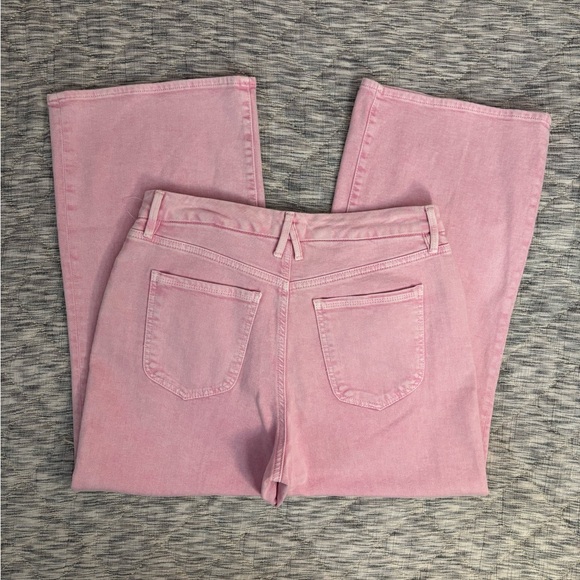 Good American Good Waist Cropped Palazzo Jeans In Rose Quartz Sz 10/30 NWT - - Picture 4 of 12